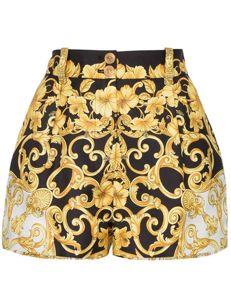 versace silk shorts